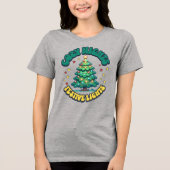 Gezellige nachten, feestelijke lichten kerstboom Tri-Blend shirt (Voorkant)