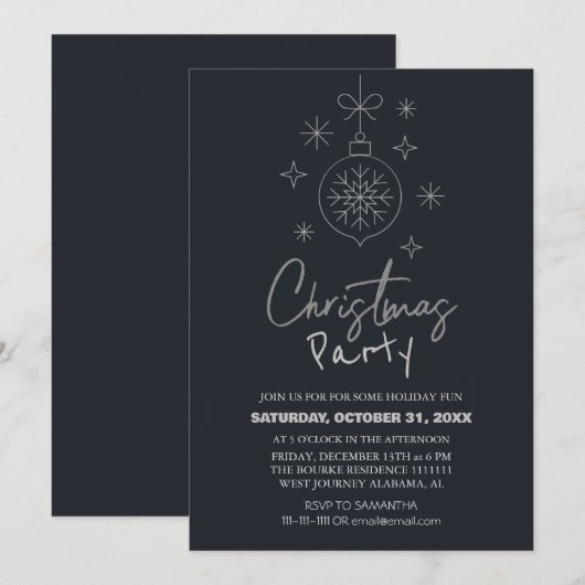 Gezellige Natuur Elegant Ornament Kerstfeest Kaart (Voorkant / Achterkant)