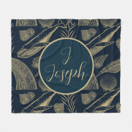 Gezellige Nautische  Walvis Baby Fleece Deken