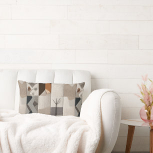 Gezellige neutrale patchwork kussen