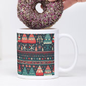 Gezellige Noordse Patroon Groene Scandinavische Ke Tweekleurige Koffiemok