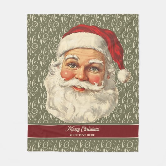 Gezellige Old Time Santa Claus Deken voor Familie (Voorkant)