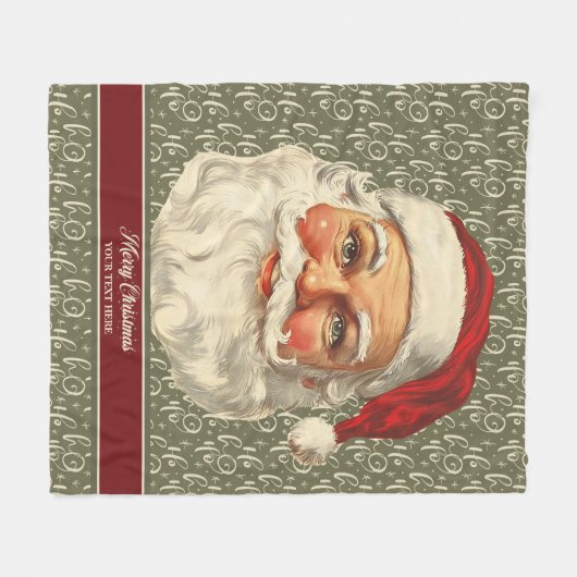 Gezellige Old Time Santa Claus Deken voor Familie (Voorkant (Horizontaal))