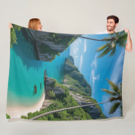 "Gezellige ontsnappingen beginnen hier - Turquoise Fleece Deken