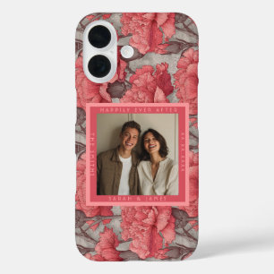 Gezellige op anjers geïnspireerde buiten trouwfees iPhone 16 hoesje