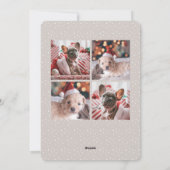 Gezellige open haard Kerstboom Hond Foto Collage Feestdagenkaart (Achterkant)
