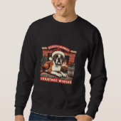 Gezellige open haard Scene  Boxer Dog Christmas Trui (Voorkant)