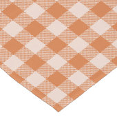 Gezellige Oranje Gingham Herfst Herfst Korte Tafelloper (Hoek)