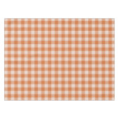 Gezellige Oranje Gingham Herfst Herfst Tafelkleed (Voorkant (Horizontaal))