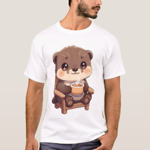 Gezellige Otter Thee Moment T-shirt