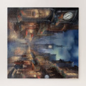 gezellige oude stad straat puzzel (Horizontaal)