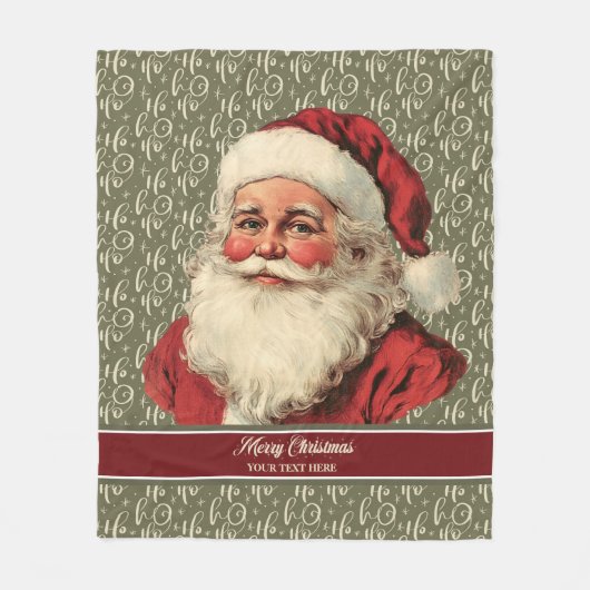 Gezellige ouderwetse Santa Throw deken (Voorkant)