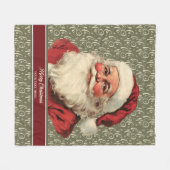 Gezellige ouderwetse Santa Throw deken (Voorkant (Horizontaal))