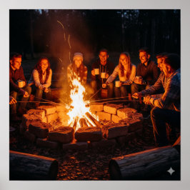 Gezellige Outdoor Fire Pit Poster