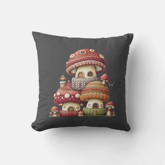 Gezellige Paddenstoelen 3 Kussen (Voorkant)