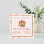 Gezellige pannenkoek en pyjama brunch verjaardag u kaart (Staand voorkant)