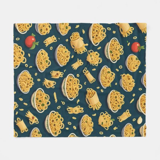 Gezellige Pasta Patroon Deken Nationale Pasta Maan (Voorkant (Horizontaal))