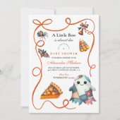Gezellige Patchwork Halloween Baby Shower Kaart (Voorkant)