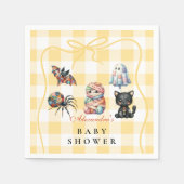 Gezellige Patchwork Halloween Baby Shower Servet (Voorkant)