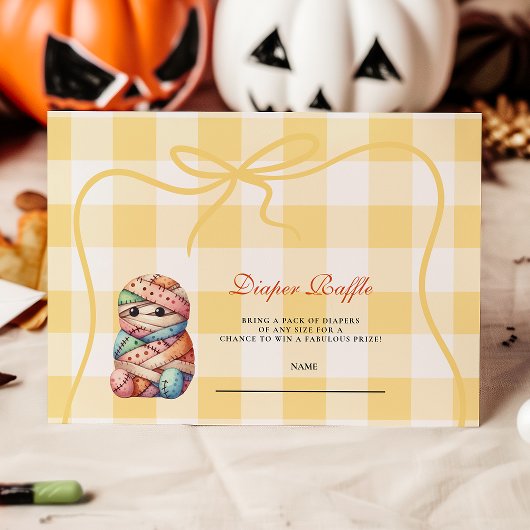 Gezellige Patchwork Halloween Luierspel Informatiekaartje