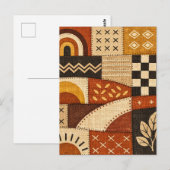 Gezellige Patchwork Moderne Briefkaart (Voorkant / Achterkant)