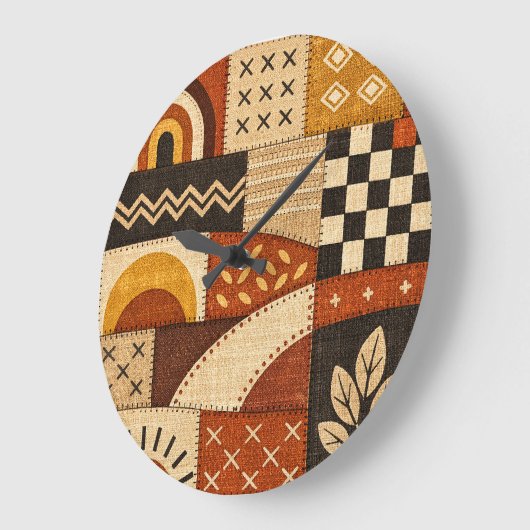 Gezellige Patchwork Moderne Grote Klok (Hoek)