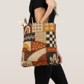 Gezellige Patchwork Moderne Tote Bag (Dichtbij)