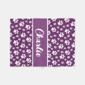 Gezellige Paw Print Gepersonaliseerde Hondendeken  Fleece Deken (Voorkant (Horizontaal))