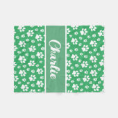 Gezellige Paw Print Gepersonaliseerde Hondendeken Fleece Deken (Voorkant (Horizontaal))