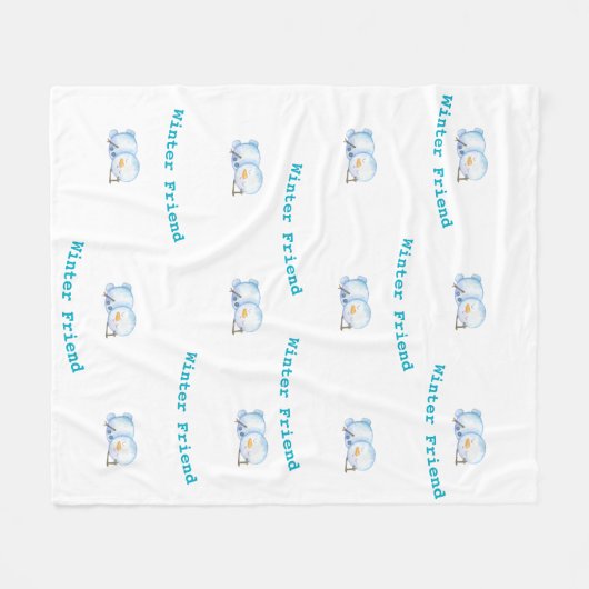 Gezellige Penguin Fleece Deken (Voorkant (Horizontaal))