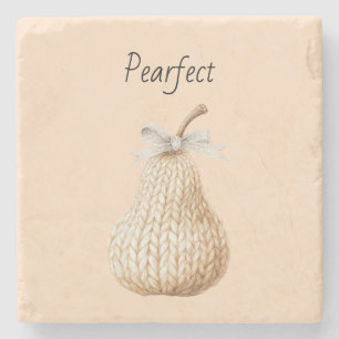 Gezellige Perzik Blush Pearfect Peer Fruit Stenen Onderzetter