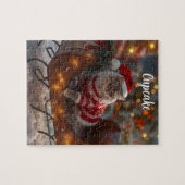 Gezellige Perzische Kat Kerst Persoonlijk Legpuzzel (Horizontaal)