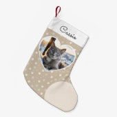 Gezellige Pet Photo Cream Kerstmis Kleine Kerstsok (Voorkant (Hangend))