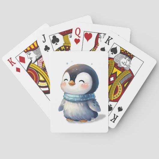 Gezellige Pinguïn Pokerkaarten (Achterkant)