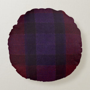 Gezellige Plaid Bourgondi Donkerrood Paars Rond Kussen