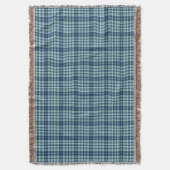 Gezellige plaid gedempt blauw salie groen deken (Voorkant Verticaal)