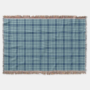 Gezellige plaid gedempt blauw salie groen deken