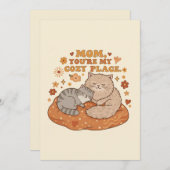 Gezellige plek op Moederdag Kaart (Voorkant / Achterkant)