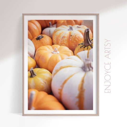 Gezellige pompoen herfst foto warme boerderij deco poster