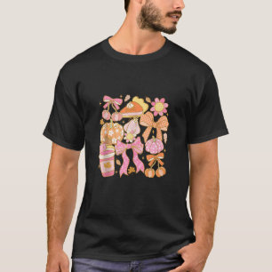 Gezellige Pompoen Kruid Bloemen Herfst Pompoen Pie T-shirt