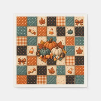 Gezellige pompoen patchwork quilt Halloween servet