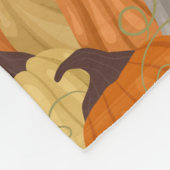 Gezellige pompoenen fleece deken (Hoek)