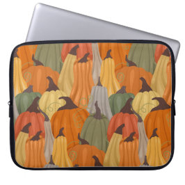 Gezellige pompoenen laptop sleeve