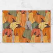 Gezellige pompoenen likeurfles etiket (Enkel label)