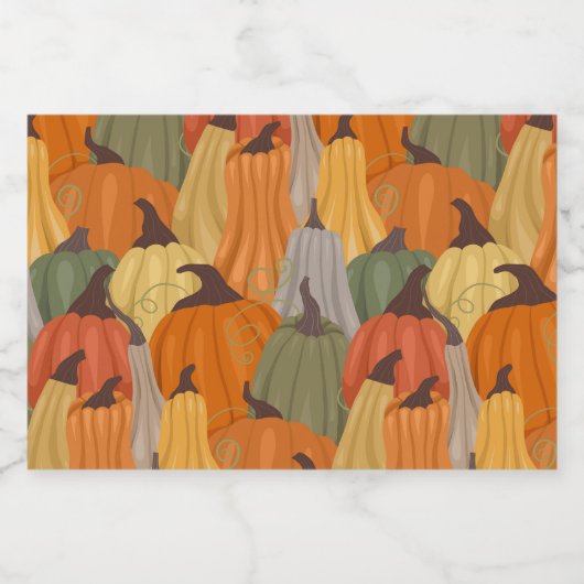 Gezellige pompoenen likeurfles etiket (Enkel label)