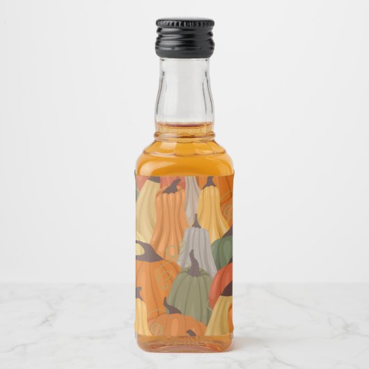 Gezellige pompoenen likeurfles etiket (Voorkant)