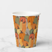 Gezellige pompoenen papieren bekers (Achterkant)