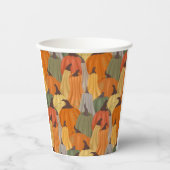 Gezellige pompoenen papieren bekers (Voorkant)