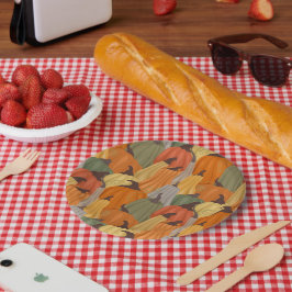 Gezellige pompoenen papieren bordje