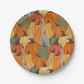 Gezellige pompoenen papieren bordje (Voorkant)